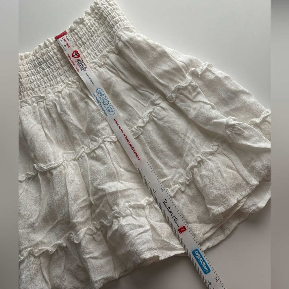 Garage White Ruffled Mini Skirt - Picture 2 of 3